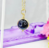 Blue Goldstone Necklace, Gemstone Jewelry, Best Mother's Day Gift, N4719