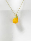 Orange Charm Necklace in Gold, N4722