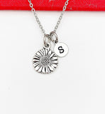 Silver Daisy Flower Necklace, Personalized Gift, N4724