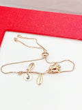 Rose Gold Rose Bracelet, June Birth Flower Gift, Personalized Gift, N172T