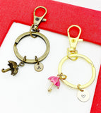 Umbrella Keychain, Silver Gold Bronze Option, Best Friends Gift, Birthday Gift, Graduation Gift, Retirement Gift, Personalized Gift, N4780