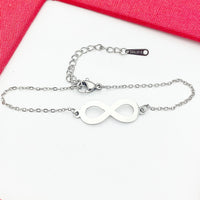 Infinity Bracelet, Love Infinity Charm, Birthday Gift, Girlfriend Gift, Christmas Gift, Mother's Day Gift, Valentine's Gift, N4796