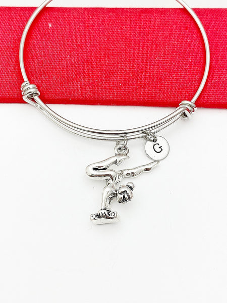 Gymnast Bracelet, Best Christmas Gift for Daughter, Granddaughter, Neice, Girl, Silver Gymnastic Girl, Gymnast Gift, N4804