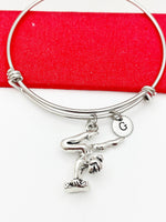 Gymnast Bracelet, Best Christmas Gift for Daughter, Granddaughter, Neice, Girl, Silver Gymnastic Girl, Gymnast Gift, N4804