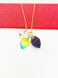 Fluorite Necklace, Natural Gemstone Jewelry, N4829