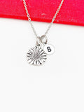 Silver Daisy Flower Necklace, Personalized Gift, N4724