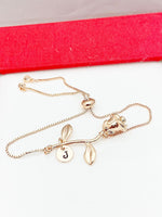 Rose Gold Rose Bracelet, June Birth Flower Gift, Personalized Gift, N4726