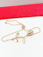 Rose Gold Rose Bracelet, June Birth Flower Gift, Personalized Gift, N172T