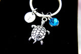 Turtle Charm Keychain, Turtle Love Pet Gifts Idea, Personalized Made to Order Jewelry, N1248A