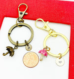 Umbrella Keychain, Silver Gold Bronze Option, Best Friends Gift, Birthday Gift, Graduation Gift, Retirement Gift, Personalized Gift, N4780