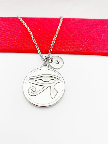 Stainless Steel Egyptian Eye of Horus Necklace, Egyptian Eye of Horus Gift, God Eye Charm, Eye of Horus Gift, Personalized Gift, N4782