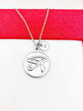 Stainless Steel Egyptian Eye of Horus Necklace, Egyptian Eye of Horus Gift, God Eye Charm, Eye of Horus Gift, Personalized Gift, N4782