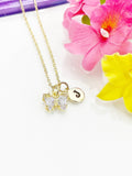 Butterfly Necklace, Small Beautiful Butterfly Cubic Zirconia Jewelry Gift, N4834