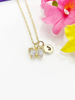 Butterfly Necklace, Small Beautiful Butterfly Cubic Zirconia Jewelry Gift, N4834