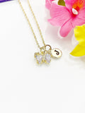 Butterfly Necklace, Small Beautiful Butterfly Cubic Zirconia Jewelry Gift, N4834