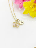 Butterfly Necklace, Small Beautiful Pale Goldenrod Butterfly Cubic Zirconia Jewelry Gift, N4836