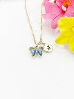 Butterfly Necklace, Tiny Beautiful Butterfly Cubic Zirconia Jewelry Gift, N4838