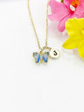 Butterfly Necklace, Tiny Beautiful Butterfly Cubic Zirconia Jewelry Gift, N4838