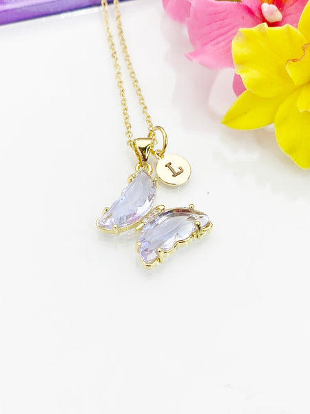 Mother's Day Necklace Gift, Butterfly Necklace, Beautiful Butterfly Cubic Zirconia Jewelry Gift, N4845