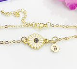 Daisy Bracelet, Bridesmaid Bracelet Gift, Beautiful Daisy Flower Jewelry Gift, N4856