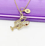 Shrimp Necklace, Beautiful Gold Shrimp Lobster Fish Jewelry Gift, Sister Daughter Necklace Gift, N4860