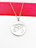 Stainless Steel Egyptian Eye of Horus Necklace, Egyptian Eye of Horus Gift, God Eye Charm, Eye of Horus Gift, Men Gift, N4799