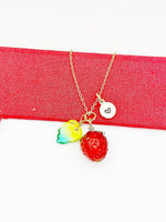 Red Strawberry Necklace, Handmade Lampwork,  Best Christmas Gift for Daughter, Granddaughter, Sister, Mom, Grandmother, Aunt Gift, N4806