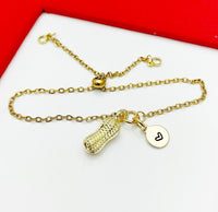 Peanut Bracelet, Best Christmas Gift for Daughter, Granddaughter, Neice, Girl, Teens Gift, Personalized Initial Bracelet, N4812