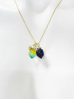 Grape Necklace, Wine Lover Gift, Fluorite Necklace, Natural Gemstone Jewelry, N4869