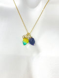 Grape Necklace, Wine Lover Gift, Fluorite Necklace, Natural Gemstone Jewelry, N4869