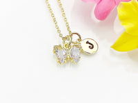 Butterfly Necklace, Small Beautiful Butterfly Cubic Zirconia Jewelry Gift, N4834