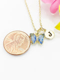 Butterfly Necklace, Tiny Beautiful Butterfly Cubic Zirconia Jewelry Gift, N4838