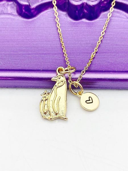 Mom Daughter Necklace Gift, Penguin Necklace, Beautiful Penguin Jewelry Gift, N4859