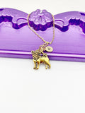 Pug Dog Necklace, Cute Gold Pug Dog Bleed Pet Jewelry Gift, Sister Daughter Necklace Gift, N4861