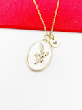 Snowdrop January Flower Necklace Birthday Gifts, Personalized Gifts, N4883