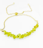 Peridot Bracelet, August Birthstone Birthday Gift, Natural Gemstone Jewelry Gift, N4897