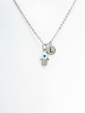 Hamsa Evil Eye Necklace, Hamsa Evil Eye Charm, N4899