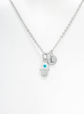 Hamsa Evil Eye Necklace, Hamsa Evil Eye Charm, N4899