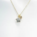 Labradorite Necklace, Star Necklace, Natural Gemstone Jewelry, N4900