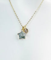 Labradorite Necklace, Star Necklace, Natural Gemstone Jewelry, N4900