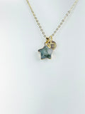 Labradorite Necklace, Star Necklace, Natural Gemstone Jewelry, N4900