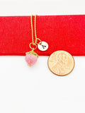 Pink Flower Necklace, Beautiful Natural Real Flower Dried Flower Pendants Jewelry Gift, Sister Daughter Necklace Gift, N4862