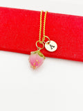 Pink Flower Necklace, Beautiful Natural Real Flower Dried Flower Pendants Jewelry Gift, Sister Daughter Necklace Gift, N4862