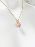 Gold Flower Necklace, Wild Flower Bud, Real Dried Flower, Flower Jewelry, N4872