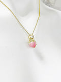 Gold Flower Necklace, Wild Flower Bud, Real Dried Flower, Flower Jewelry, N4872A