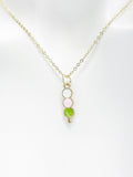 Japanese Dumpling Dango Charm Gold Necklace, N4879