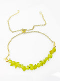 Peridot Bracelet, August Birthstone Birthday Gift, Natural Gemstone Jewelry Gift, N4897