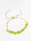 Peridot Bracelet, August Birthstone Birthday Gift, Natural Gemstone Jewelry Gift, N4897