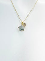 Labradorite Necklace, Star Necklace, Natural Gemstone Jewelry, N4900