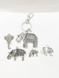 Best Christmas Gift, Silver Elephant Luck Keychain, Strength, Wisdom, Stability, Power, Lucky Charm, Stainless Steel Initial Keychain, N4931